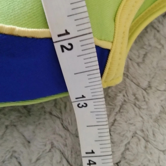 Learn how to Swim  body-suite Lime green with Blue trim Unisex - Picture 7 of 7